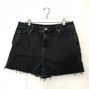 ASOS High Waist Black Denim Shorts
